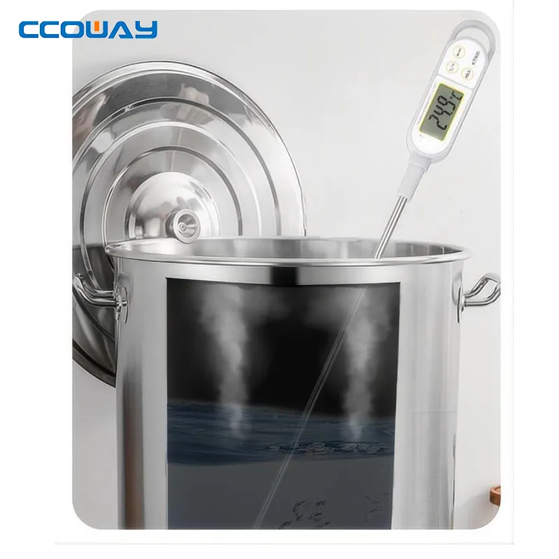 50 سم مقياس الحرارة الغذائية الالكترونية 500C المدى المقاوم للماء صلب مقاوم للصدأ للطبخ