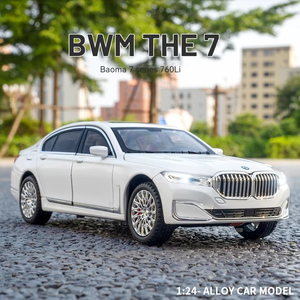 For BWM 760LI Diecast <strong>Model</strong> Metal Toy Cars with Sound and Light Pullback Decorate Ornament Coche Modelo Del Metal - Product Image 2