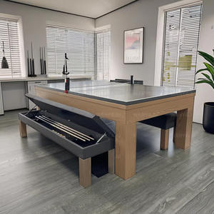Factory Custom Luxury Billiards <strong>Table</strong> <strong>Function</strong> <strong>Multi</strong> <strong>Game</strong> 8ft 9ft Pool <strong>Table</strong> Oak Modern Dinning and Tennis Top for Modern Home - Product Image 3
