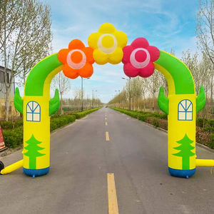 ซุ้มประตูเป่าลม Arco แบบเติมได้พร้อมไฟ LED สำหรับตกแต่งการแข่งขันกลางแจ้งโฆษณาตามสั่ง - Product Image 3