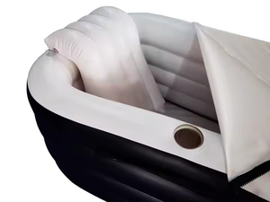 Yetişkinler için fabrika toptan kalite PVC plastik şişme katlanır küvet iliklerine için avrupa tarzı süzgeç musluk dahil