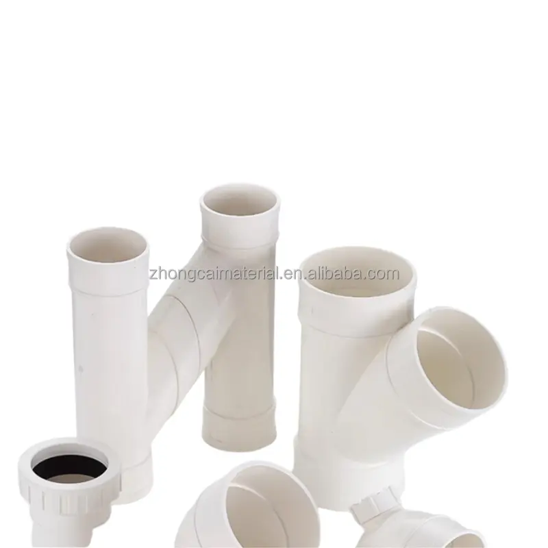 Suministro de agua sanitaria duradero Plástico Flexible 4 pulgadas Pvc Water Tube Fitting Union White