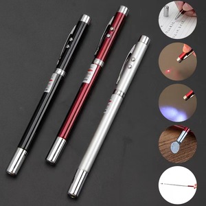 Strumento penna multicolore con luce a Led e stilo penna a sfera pieghevole 4 in1 luce a Led piegata con penna puntatore Laser Led rosso chiaro - Product Image 2