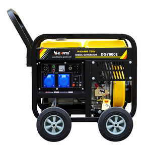 Hiearns 5.5kw 50Hz Frecuencia 220V DG7000E Potencia de marco abierto Pequeño modelo de cilindro doble Generadores diesel - Product Image 1