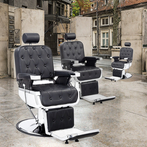 Masaj ile hidrolik Tilt uzanmış berber koltuğu-Salon ve ev kullanımı için dayanıklı Metal yapı Modern tasarım - Product Image 1