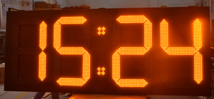 88:88 Single Green Amber Red <strong>Led</strong> <strong>Time</strong> Temperature Sign 7 Segments 4 Digitals Display Board Outdoor Temperature Display