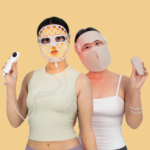 Güzellik 4 renkler tıbbi ışık yakın kızılötesi LED ışık terapisi maske cilt bakımı ev kullanımı ve seyahat için şarj edilebilir LED Hollow maske - Product Image 2