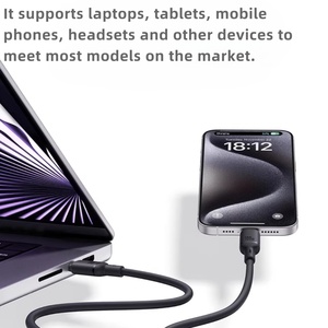 Fabrika doğrudan satış 2-in-1 100W süper hızlı şarj kablosu tip c Android Apple tipi C için uygun - Product Image 4