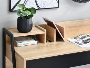 Mesa de ordenador multifuncional y de moda con almacenamiento y diseño de marco de metal resistente PB MDF para sala de estudio de oficina en casa - Product Image 5