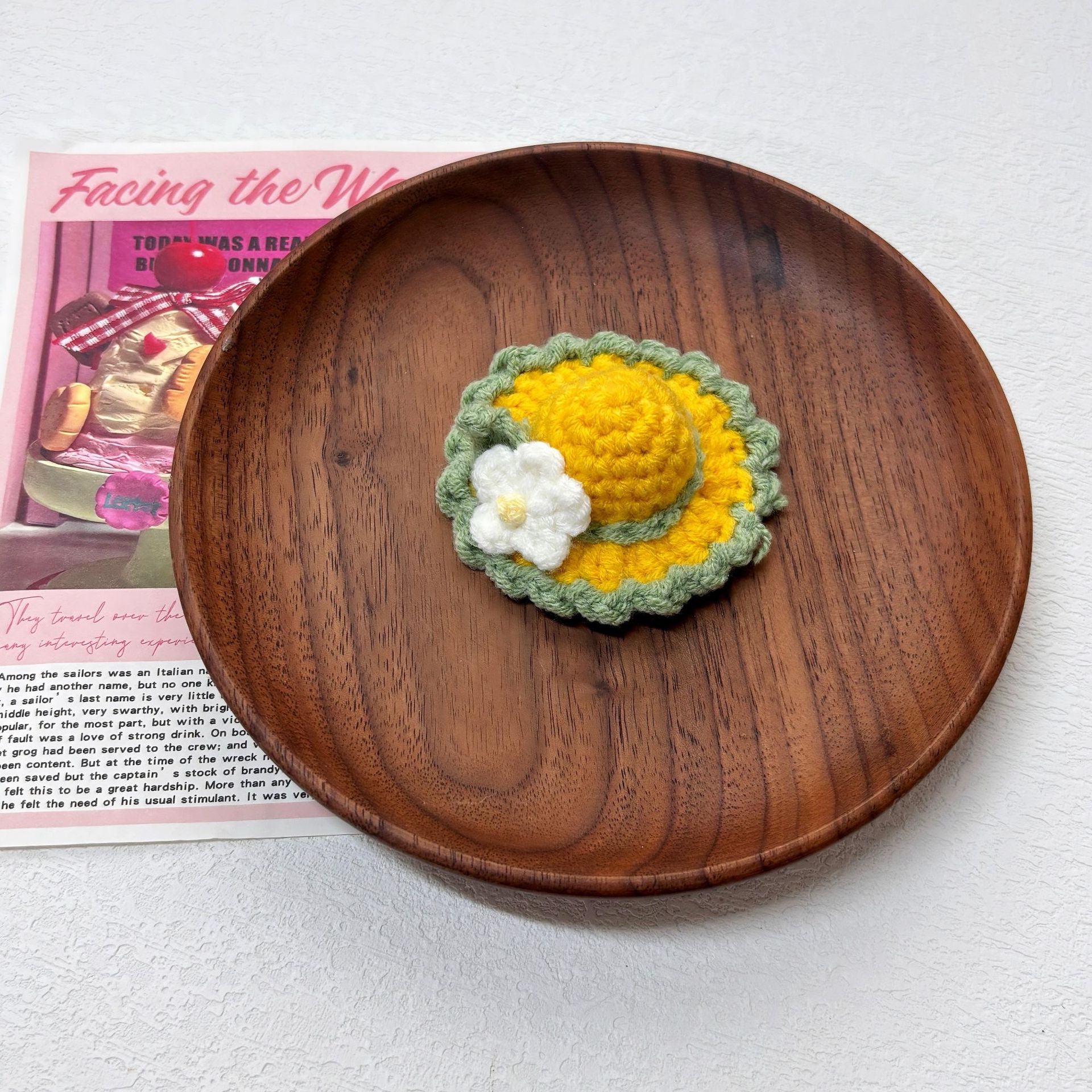 Yellow flower sunshade hat