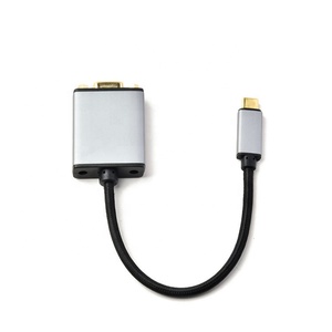 Adaptador USB C Tipo C a VGA Adaptador convertidor macho a VGA hembra Cables de audio VGA para Apple New MacBook - Product Image 4