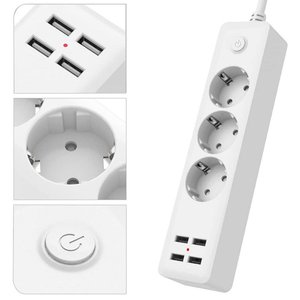 สาย USB 4พอร์ต2A ม. ชาร์จเร็วสำหรับแท็บเล็ตสมาร์ทโฟนปลั๊ก EU ตัวกรองเครือข่ายแถบพลังงานการเดินทางซ็อกเก็ตพกพา1.8 - Product Image 3
