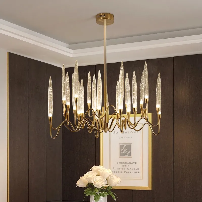 Lampadario di cristallo illuminazione Vintage oro argento luce di lusso soggiorno illuminazione a soffitto per sala da pranzo soggiorno camera da letto corridoio