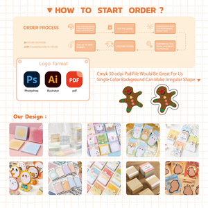 来样定做印刷便签垫批发彩色可重定位便签垫办公用品 - Product Image 5