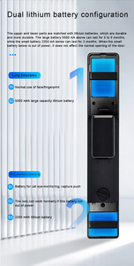 Enrique Tuya 3D yüz tanıma parmak izi üst akıllı kilit Video kapı zili Wifi App kilidini dijital kart anahtar Rfid şifreli kapı kilidi - Product Image 3