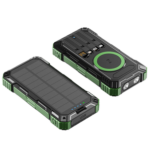 Özel güneş taşınabilir kablosuz Powerbank 20000mah hızlı şarj 12v dahili kablolar tipi C için cep telefonu güç bankası - Product Image 1