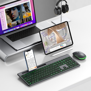 Wireless for <strong>Bluetooth</strong> <strong>Keyboard</strong> &amp; Mouse Combo with Luminous Set &amp; Backlight Multi-<strong>Device</strong> Compatible Portable <strong>Keyboard</strong> - Product Image 6