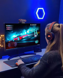 Monitor LCD de pantalla ancha de 27 pulgadas con resolución 4K y frecuencia de actualización de 144Hz para computadora o PC Use entradas RGB