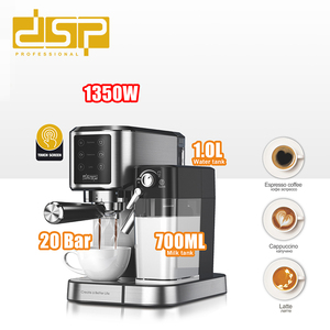 DSP sıcak satış profesyonel 20bar Cafe makinesi Espresso kahve <span class=keywords><strong>2</strong></span> in 1 makinesi kahve makinesi makinesi süt dağıtıcı ile