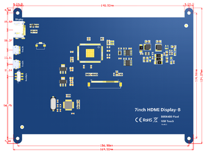 Raspberry Pi 4 7 Zoll 7,0 HD LCD PC Monitor 800 * 480 Kapazitiver Touchscreen für Raspberry Pi 4B / 3B / Zero Jetson Nano Win10
