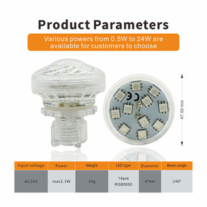 360-Degree Auto RGB <strong>LED</strong> Point Light 24V AC E14 Turbo Funfair Lamp 360 24V RGB Cabochon Light