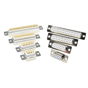 金色实心引脚DB9 DB15 DB25 DB37孔/引脚母/公焊接连接器RS232串行端口D-SUB适配器9/15/25/37引脚 - Product Image 2