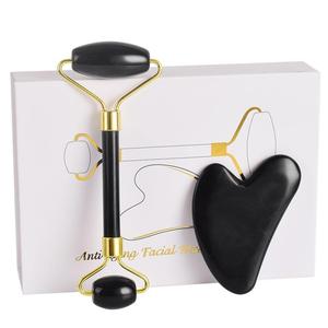 % 100% doğal yüz masajı cilt bakımı ve araçları obsidyen yeşim rulo ve gua sha güzellik ekipmanları - Product Image 4