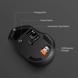 Indhic DR01 BT 3 modalità di ricarica senza fili Mouse silenzioso gioco da ufficio Computer portatile uso domestico - Product Image 4