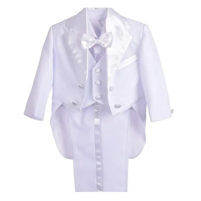 Anneau porteur blanc bébé garçon baptême costume ensemble mignon baptême garçons tenues bénédiction tenue costume vêtements pour bébés 3 6 9 12 mois