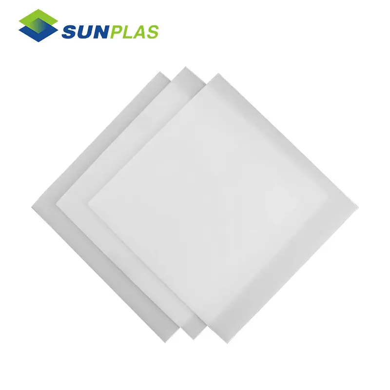 Panneau de panneau de plaque de tôle de diffuseur de lumière PS en plastique givré blanc laiteux opale translucide personnalisé