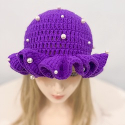 Purple pearl lotus leaf