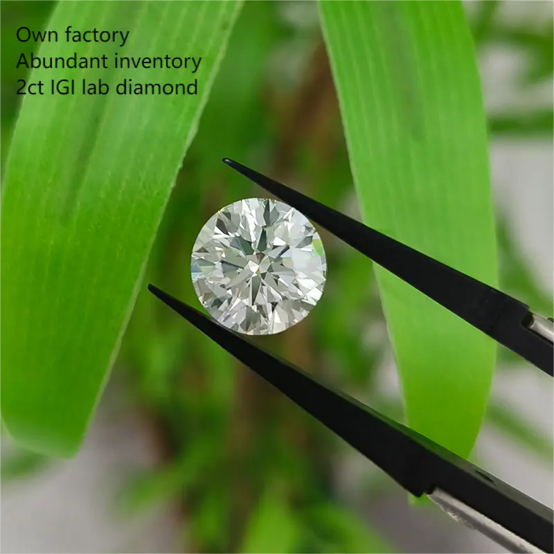 Starsgem 3ct 4ct 5ct tamaño diamante redondo corte excelente calidad IGI/GIA certificado hombre hecho HPHT CVD laboratorio crecido Diamante Suelto