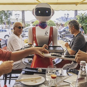 Fabricante profesional Robot multifunción Restaurante Robot Camarero Automatizado Entrega de alimentos Robot Inteligente - Product Image 1
