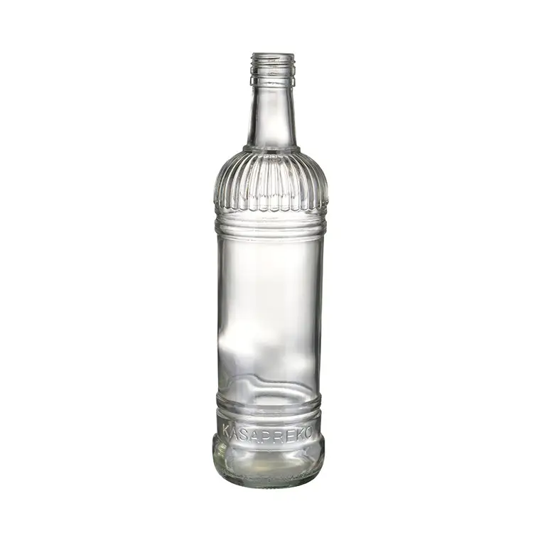 زجاجات كحول ويسكي وفودكا من زجاج الصوان الحجري عالي الجودة مزخرفة بالكامل لتغليف كحول الروم