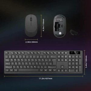 Kit de teclado y ratón de ordenador para el hogar y oficina multifuncional barato OEM, combo de teclado y ratón inalámbrico USB retroiluminado para juegos