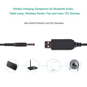 Change <strong>USB</strong> 5V to DC 9V 12V 800mA Boost Step up UPS Cable Module Voltage Convert <strong>2</strong>.1x5.5mm Male Connector DC DC Step-Up Converter - Product Image 4