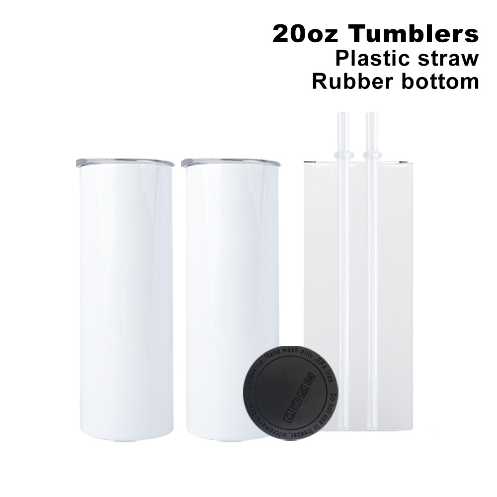 Tumbler de la sublimación + fondo de goma