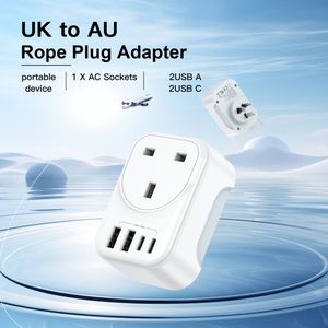AU Socket Multi Adapter Converter Cargador de teléfono móvil Enchufe eléctrico Función de salida Control Toma de corriente Pared Usb - Product Image 2