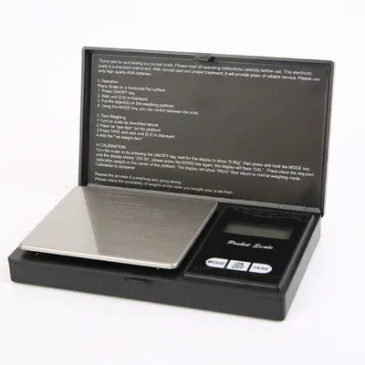 Báscula Digital inteligente de bolsillo, serie Elite, 100g por 0,01g, color negro