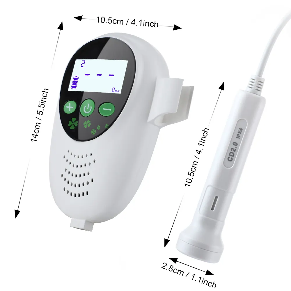 SZMIQU Fabricantes atacado monitor Doppler fetal doméstico tela LCD ultrassom Fetal Doppler Monitor de Freqüência Cardíaca do Bebê