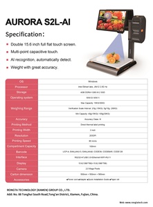 Aurora S2L-AI Label Printing Scale AI <strong>Function</strong> <strong>Software</strong> Object-based Recognition price <strong>computing</strong> scalewith label printer