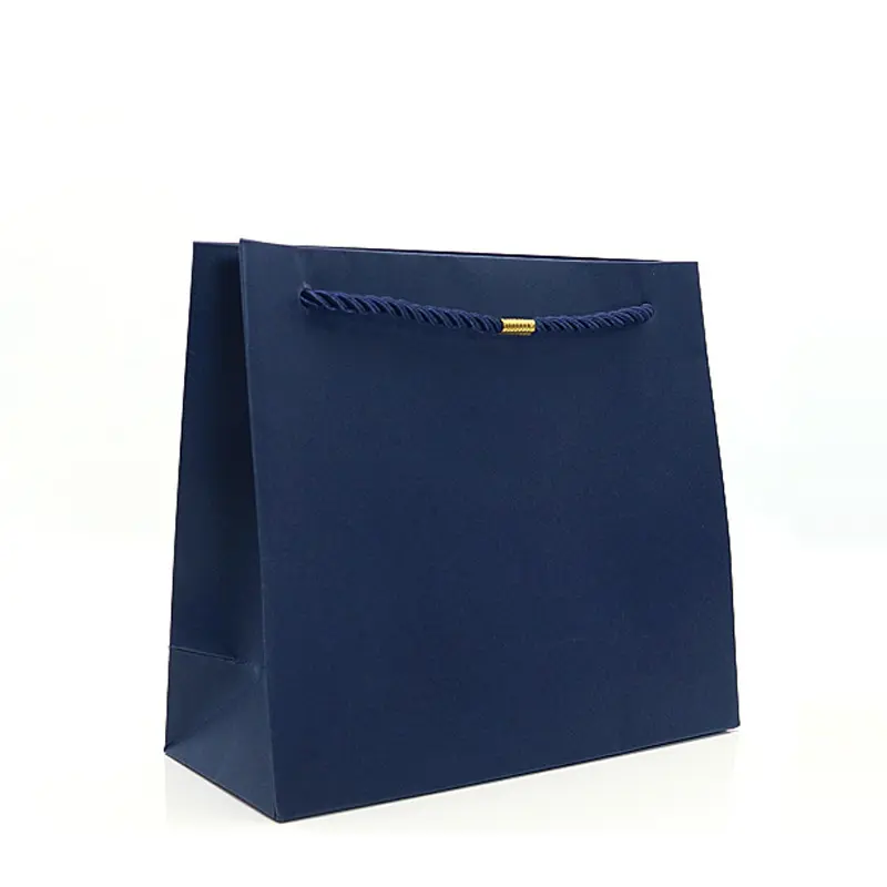 Bolsa de embalaje de joyería de papel personalizado de alta calidad, bolsas de papel de arte laminadas con impresión de logotipo de la empresa