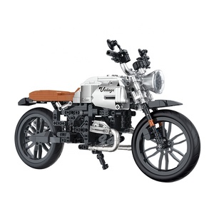 COGO khối xây dựng lắp ráp tự làm cho trẻ em Đồ chơi khối xếp hình mô hình xe máy bằng nhựa - Product Image 3