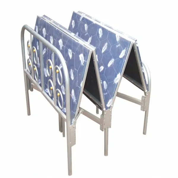 Cama plegable para dormitorio, mueble de Metal portátil, Horizontal, moderno, de acero, OEM