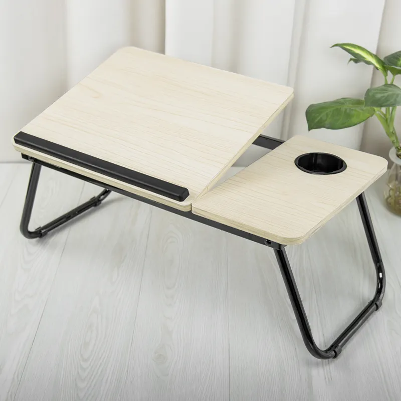 Оптовая продажа, портативный вертикальный складной держатель, вентилируемый Регулируемый диван-кровать, деревянный складной многофункциональный стол для ноутбука