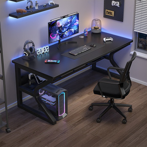 Escritorio de ordenador de oficina de madera moderno Mesa de e-sports para el hogar simple para aprendizaje y banco de trabajo para oficina o casa de alquiler - Product Image 3