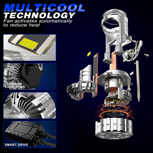 <strong>Led</strong> Projector Headlight 70W High Power H4 <strong>Led</strong> Headlight Kits 6000k Lens <strong>Led</strong> Focos Para H4 Canbus <strong>Led</strong> Light for Cars Motorcycle - Product Image 4