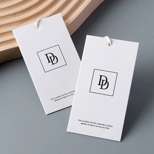 Luxury <strong>Custom</strong> Design <strong>Printing</strong> Name Logo Paper Garment Hangtag Labels Clothing Hang <strong>Tags</strong> With <strong>String</strong> - Product Image 2