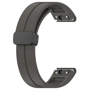 CAOWTAN 26mm 22mm 20mm Magnetic Buckle Strap for <strong>Garmin</strong> Fenix 7 7X 6X Pro 5Plus Forerunner 965 <strong>945</strong> Silicone Bracelet Watchband