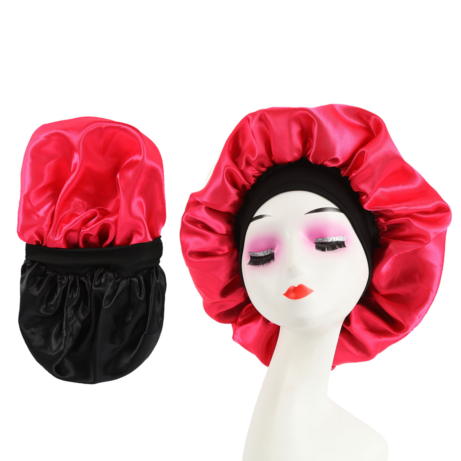 Noir et rose rouge-réversible